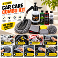 Nova Neutral 9-Piece Car Care Combo Kit – Foam Sprayer, Tyre Polish, Car Shampoo, Plastic Restorer & Premium Microfiber Cleaning Accessories