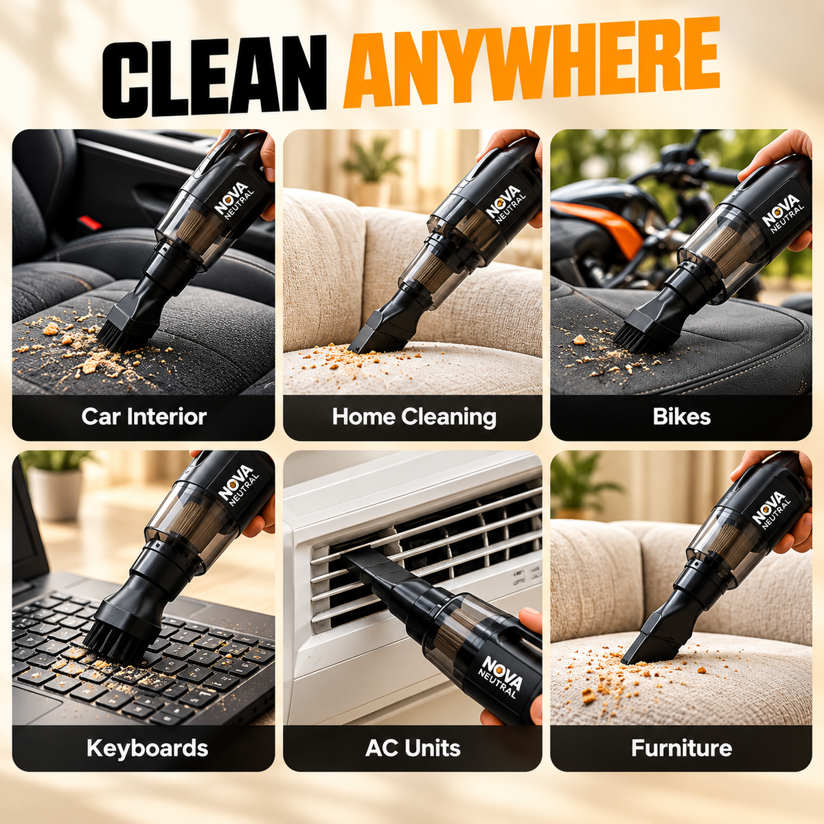 Nova Neutral Multifunction Cordless Vacuum Cleaner