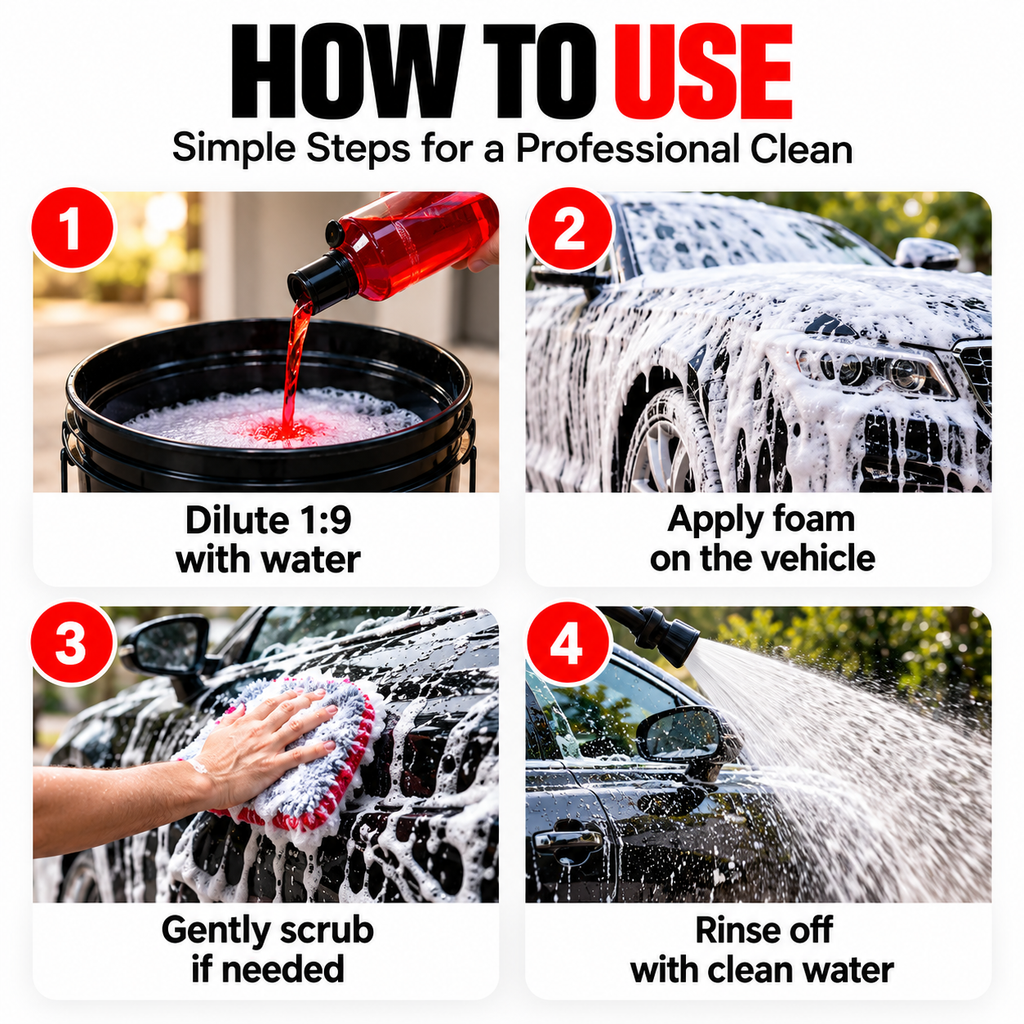 Nova Red Foam Blaster Car Shampoo