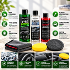 Nova Neutral Complete Car Care Combo – Tyre Polish, Plastic Restorer & Red Foam Blaster Car Shampoo