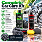 Nova Neutral Complete Car Care Combo – Tyre Polish, Plastic Restorer & Red Foam Blaster Car Shampoo