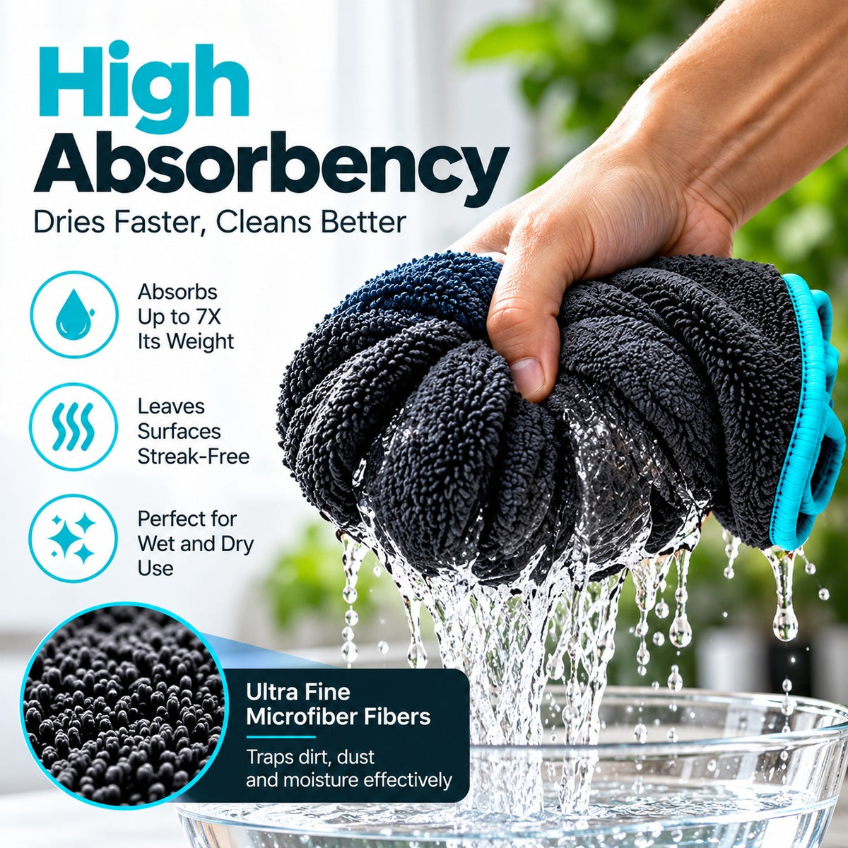 Nova 1200 GSM 60*40 Microfiber Drying Towel