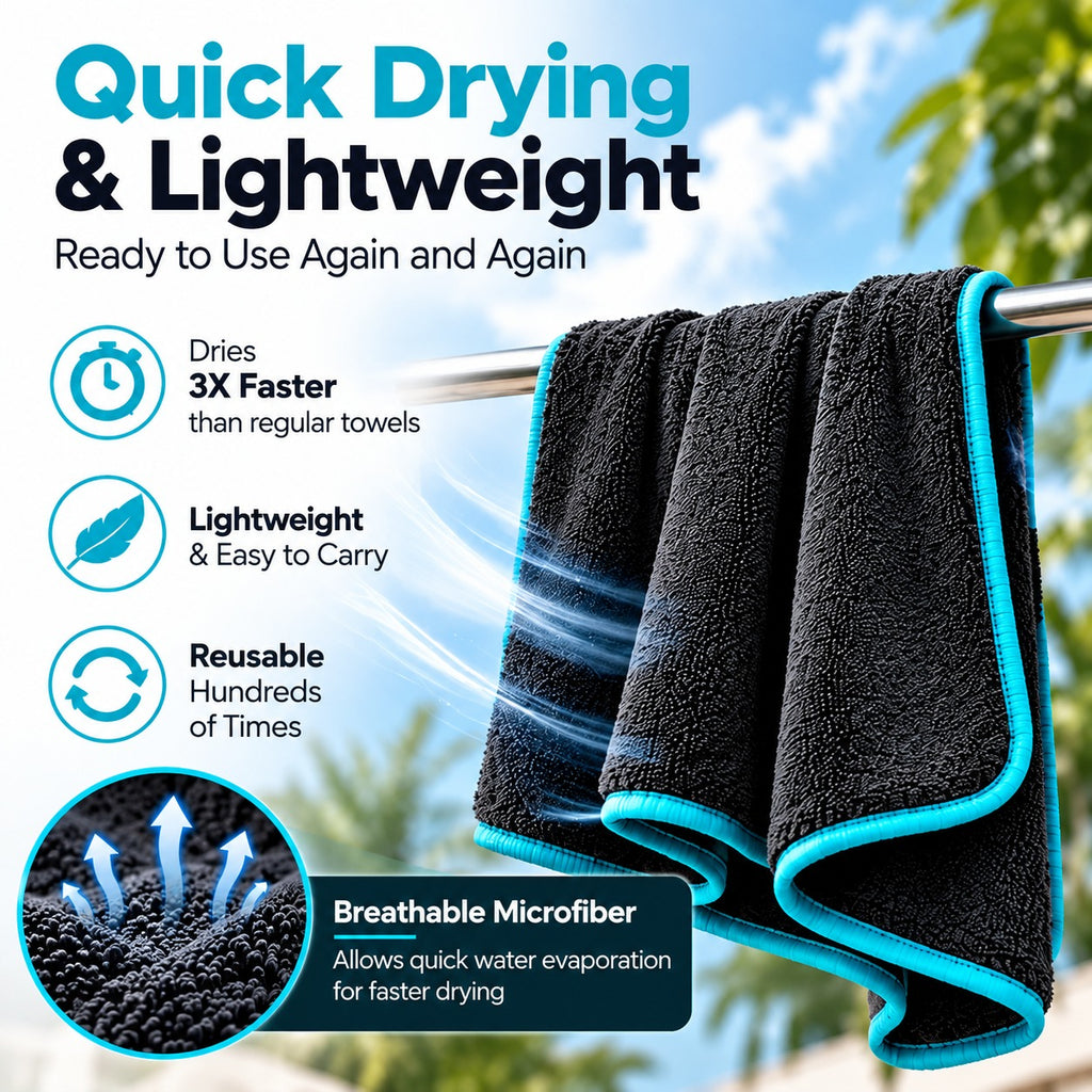 Nova 1200 GSM 60*40 Microfiber Drying Towel