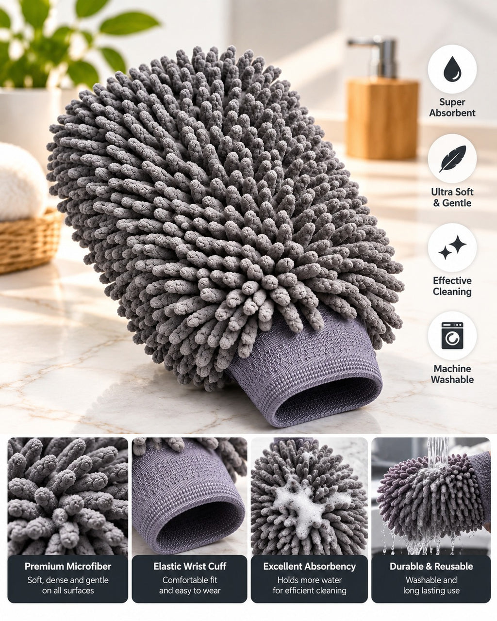 Nova Premium Microfiber Hand Glove