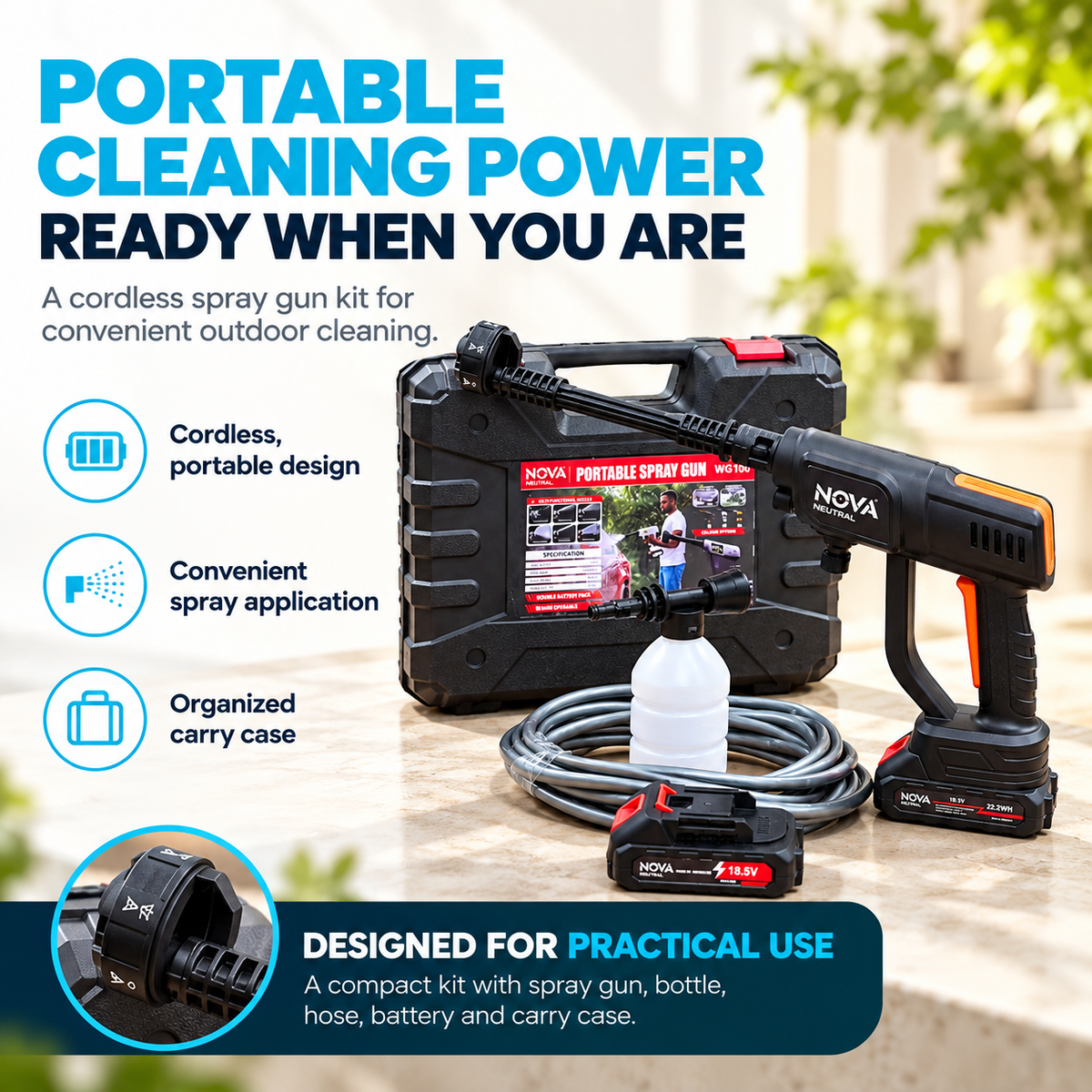 Nova Water gun WG101 With Dual Battery